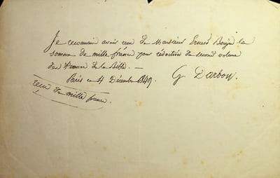Lettre autographe signée à Ernest Bouju