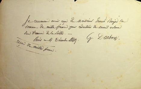Lettre autographe signée à Ernest Bouju. Georges Darboy (1813-1871), évêque de Nancy puis archevêque de Paris, fusillé par la Commune le 24 mai 1871. 