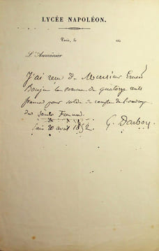 Lettre autographe signée à Ernest Bouju. Georges Darboy (1813-1871), évêque de Nancy puis archevêque de Paris, fusillé par la Commune le 24 mai 1871.