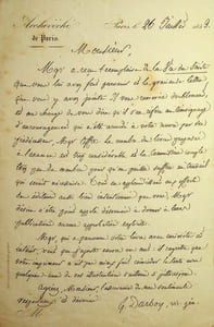 Lettre autographe signée à Ernest Bouju