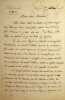Lettre autographe sign&eacute;e &agrave; Georges Darboy. Georges Darboy (1813-1871), &eacute;v&ecirc;que de Nancy puis archev&ecirc;que de Paris, fusill&eacute; par la Commune le 24 mai ...