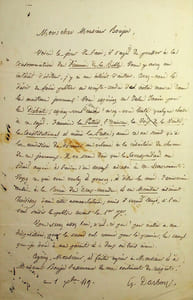 Lettre autographe signée à Ernest Bouju