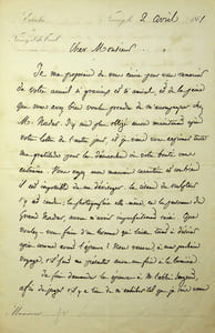 Lettre autographe signée à Ernest Bouju