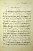 Lettre autographe sign&eacute;e &agrave; Georges Darboy. Georges Darboy (1813-1871), &eacute;v&ecirc;que de Nancy puis archev&ecirc;que de Paris, fusill&eacute; par la Commune le 24 mai ...