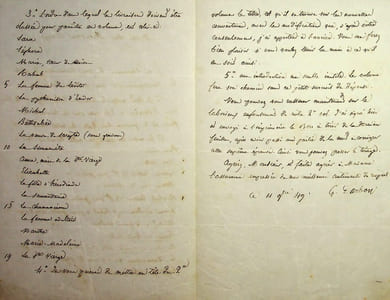 Lettre autographe signée à Ernest Bouju