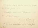 Lettre autographe sign&eacute;e. No&euml;l Parfait (1813-1896), &eacute;crivain, d&eacute;put&eacute;. 