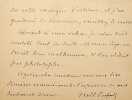 Lettre autographe sign&eacute;e. No&euml;l Parfait (1813-1896), &eacute;crivain, d&eacute;put&eacute;. 