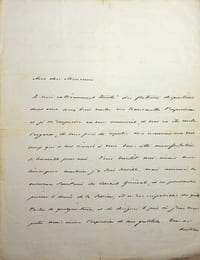 Lettre autographe signée