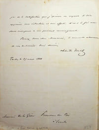 Lettre autographe signée