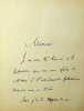 Lettre autographe sign&eacute;e. Gustave Lanson (1857-1934), historien de la litt&eacute;rature, critique litt&eacute;raire, directeur de l'Ecole normale sup&eacute;rieure. 