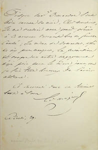 Lettre autographe signée