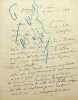 Lettre autographe sign&eacute;e. Eug&egrave;ne Perron (18..-19..), libraire &agrave; Gray, conservateur du mus&eacute;e de Gray. 