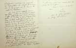 Lettre autographe sign&eacute;e. Eug&egrave;ne Perron (18..-19..), libraire &agrave; Gray, conservateur du mus&eacute;e de Gray. 