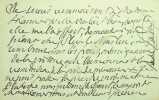 Lettre autographe sign&eacute;e. Fr&eacute;d&eacute;ric Passy (1822-1912), &eacute;conomiste, homme politique, pacifiste, premier prix Nobel de la Paix en 1901.