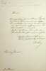 Lettre autographe sign&eacute;e. Antoine Passy (1792-1873), g&eacute;ologue, botaniste, pr&eacute;sident de la soci&eacute;t&eacute; botanique de France, homme politique. 