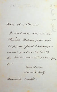 Lettre autographe signée au prince Joseph Poniatowski