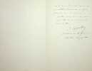 Lettre autographe sign&eacute;e. Constant Coquelin a&icirc;n&eacute; (1841-1909), acteur, &eacute;crivain.