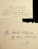 Carte autographe sign&eacute;e. Fernand Vernhes (18..-19..), &eacute;crivain, professeur, f&eacute;libre, chroniqueur &agrave; l'Auvergnat de Paris. 