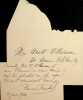 Carte autographe sign&eacute;e. Fernand Vernhes (18..-19..), &eacute;crivain, professeur, f&eacute;libre, chroniqueur &agrave; l'Auvergnat de Paris. 