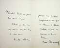 Lettre autographe sign&eacute;e. Paul Deschasnel (1855-1922), &eacute;crivain, homme politique, pr&eacute;sident de la r&eacute;publique. 