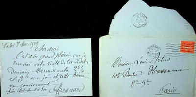 Lettre autographe signée à l'écrivain Louis Artus