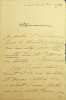Lettre autographe sign&eacute;e. Louis Artus (1870-1960), &eacute;crivain. 