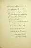 Lettre autographe sign&eacute;e. Gustave-Henri Colin (1828-1910), peintre. 