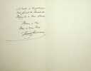 Lettre autographe sign&eacute;e &agrave; Eug&egrave;ne Ritt. Gilles de Saint Germain (1833-1899), acteur notamment de l'Od&eacute;on, de la Com&eacute;die fran&ccedil;aise et du Vaudeville. 