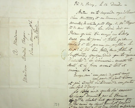 Lettre autographe signée au moment du retour des cendres de Napoléon. Henri-Gatien Bertrand (1773-1844), général, compagnon de Napoléon à ...