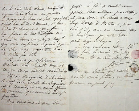 Lettre autographe signée au moment du retour des cendres de Napoléon. Henri-Gatien Bertrand (1773-1844), général, compagnon de Napoléon à ...