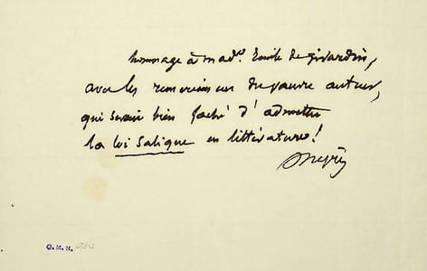 Lettre autographe signée à Delphine de Girardin