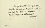 Lettre autographe sign&eacute;e &agrave; Delphine de Girardin. Andr&eacute; Dupin dit Dupin a&icirc;n&eacute; (1783-1865), avocat, magistrat, homme politique.