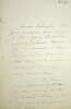 Lettre autographe sign&eacute;e sur Robespierre. Alphonse de Lamartine (1790-1869), po&egrave;te, &eacute;crivain, homme politique.