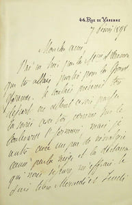Lettre autographe signée