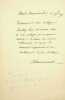 Lettre autographe sign&eacute;e. Gaston du Fresne de Beaucourt (1833-1902), historien, pr&eacute;sident de la Soci&eacute;t&eacute; de l'histoire de France, fondateur de la ...