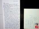 Lettre autographe sign&eacute;e. Claude Autant-Lara (1901-2000), r&eacute;alisateur, acteur, sc&eacute;nariste, homme politique. 