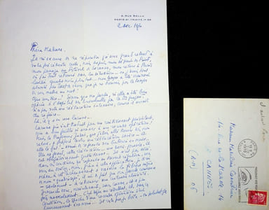 Lettre autographe signée