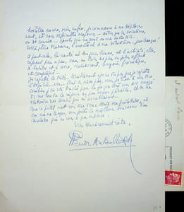 Lettre autographe signée