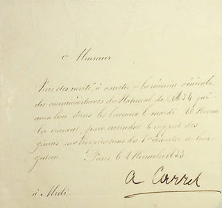 Lettre signée