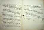 Lettre autographe sign&eacute;e. [Troyes, Aube] Un pr&ecirc;tre du dioc&egrave;se de Troyes. 