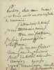 Lettre autographe sign&eacute;e. Joseph-Marie de G&eacute;rando (1772-1842), baron, linguiste, philanthrope, pr&eacute;curseur de l'anthropologie. 