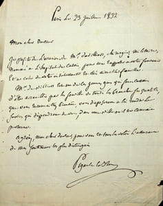 Lettre autographe signée