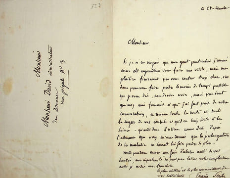 Lettre autographe signée. Eugène Scribe (1791-1861), écrivain, librettiste.