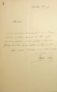 Lettre autographe signée