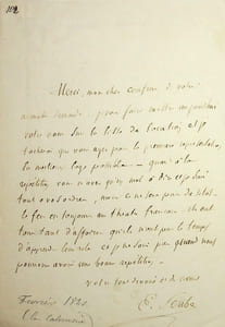 Lettre autographe signée
