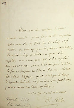 Lettre autographe signée. Eugène Scribe (1791-1861), écrivain, librettiste.