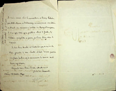 Lettre autographe signée