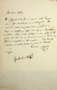 Lettre autographe signée
