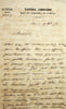 Lettre autographe sign&eacute;e. Charles Tanera (1818?-1881), librairie parisien. 