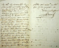 Lettre autographe sign&eacute;e. Charles Tanera (1818?-1881), librairie parisien. 